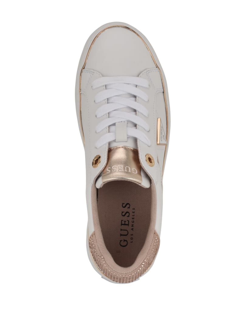 Lins Rhinestone Low-Top Sneakers | GUESS Factory