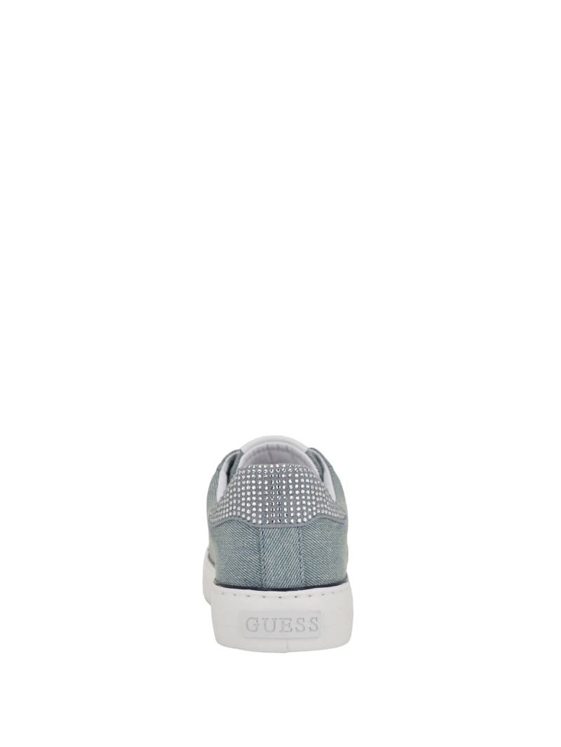 fontaine guess v1 ろと Lins Rhinestone Low-Top Denim Sneakers | GUESS Factory