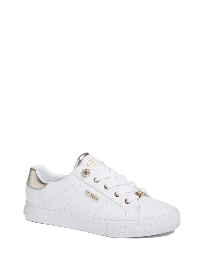 Look At Faux Leather Low-Top Sneakers