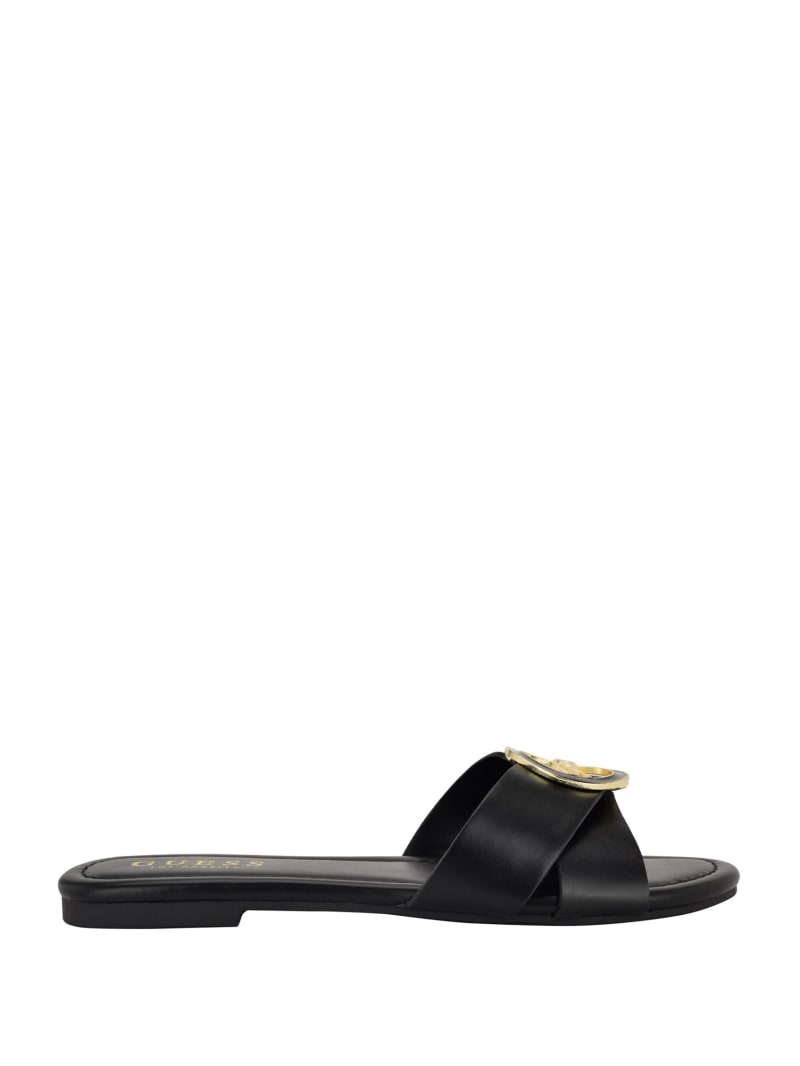 Lydia Signature Slide Sandals | GUESS Factory