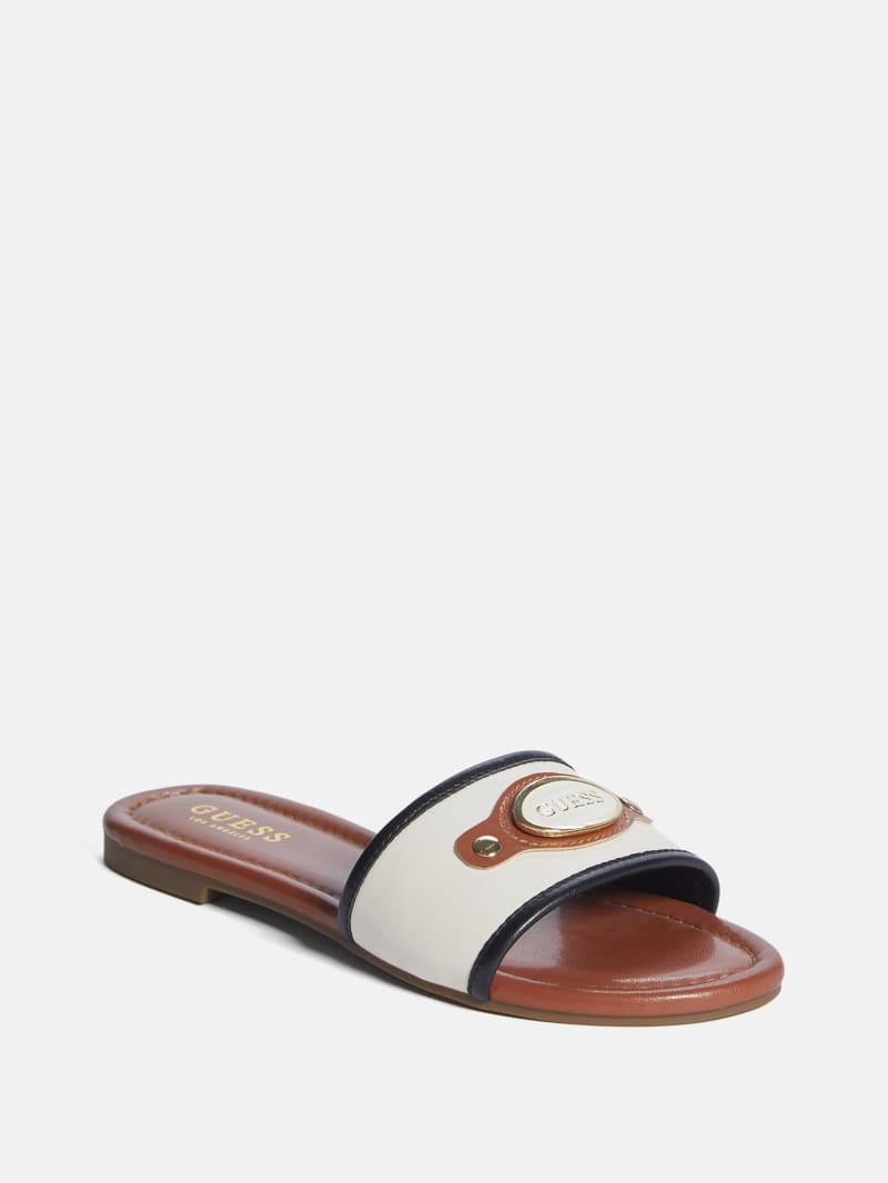 G by guess jeena slide flat sandals hotsell