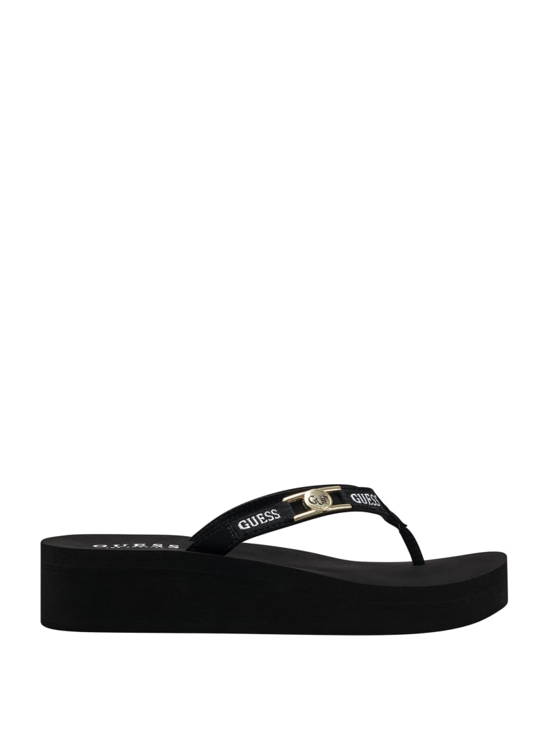 guess platform flip flops