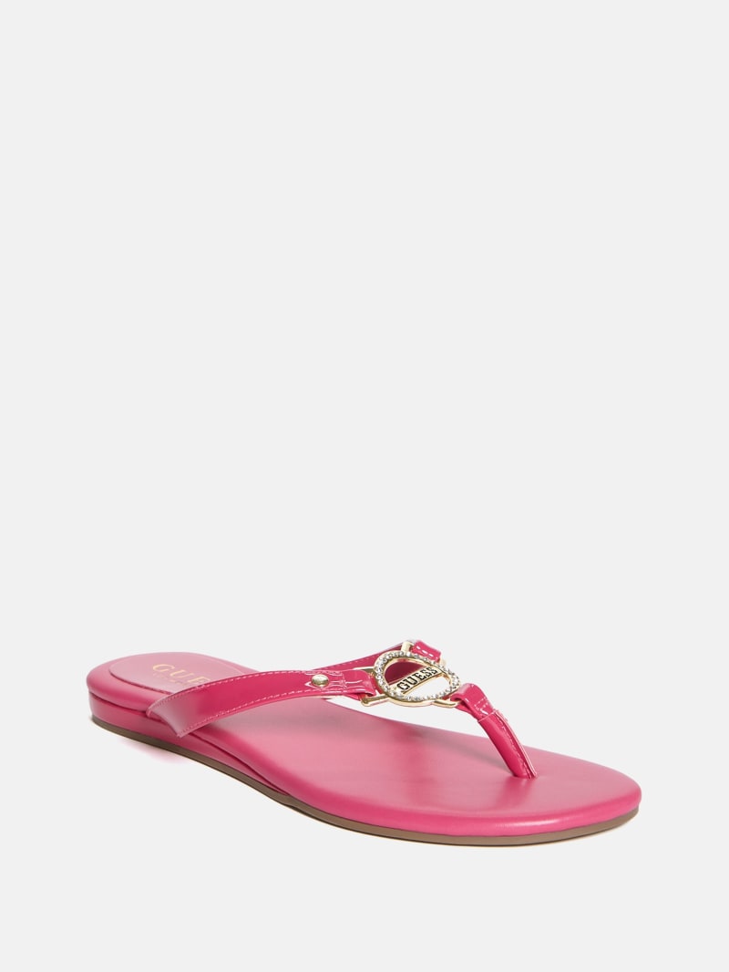 Mikaelah Bling Flip Flops | GUESS Factory