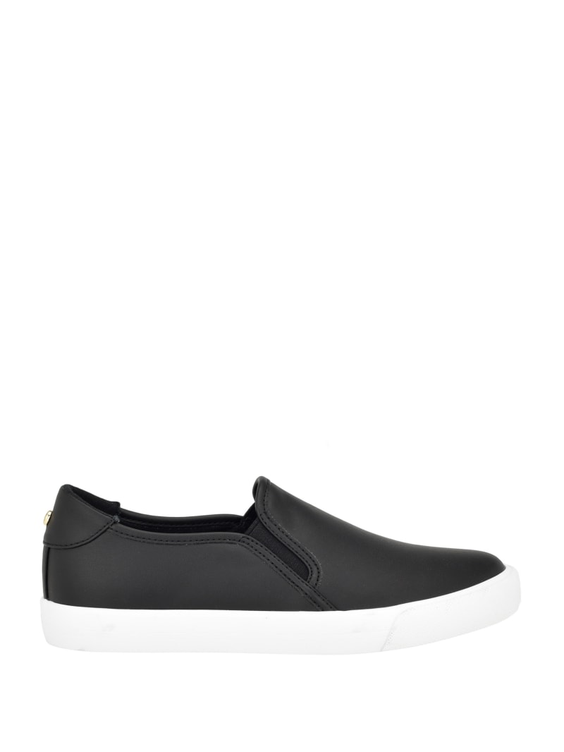 Black leather slip on sneaker 2025