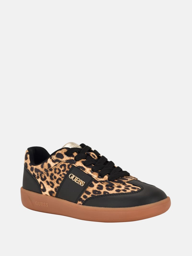 Pelara Faux-Leather Low-Top Sneakers | GUESS Factory Ca