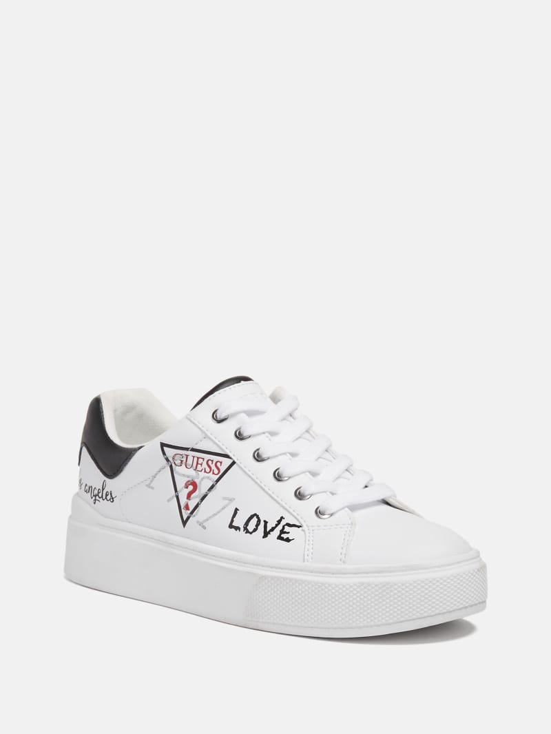 Guess white cheap platform sneakers