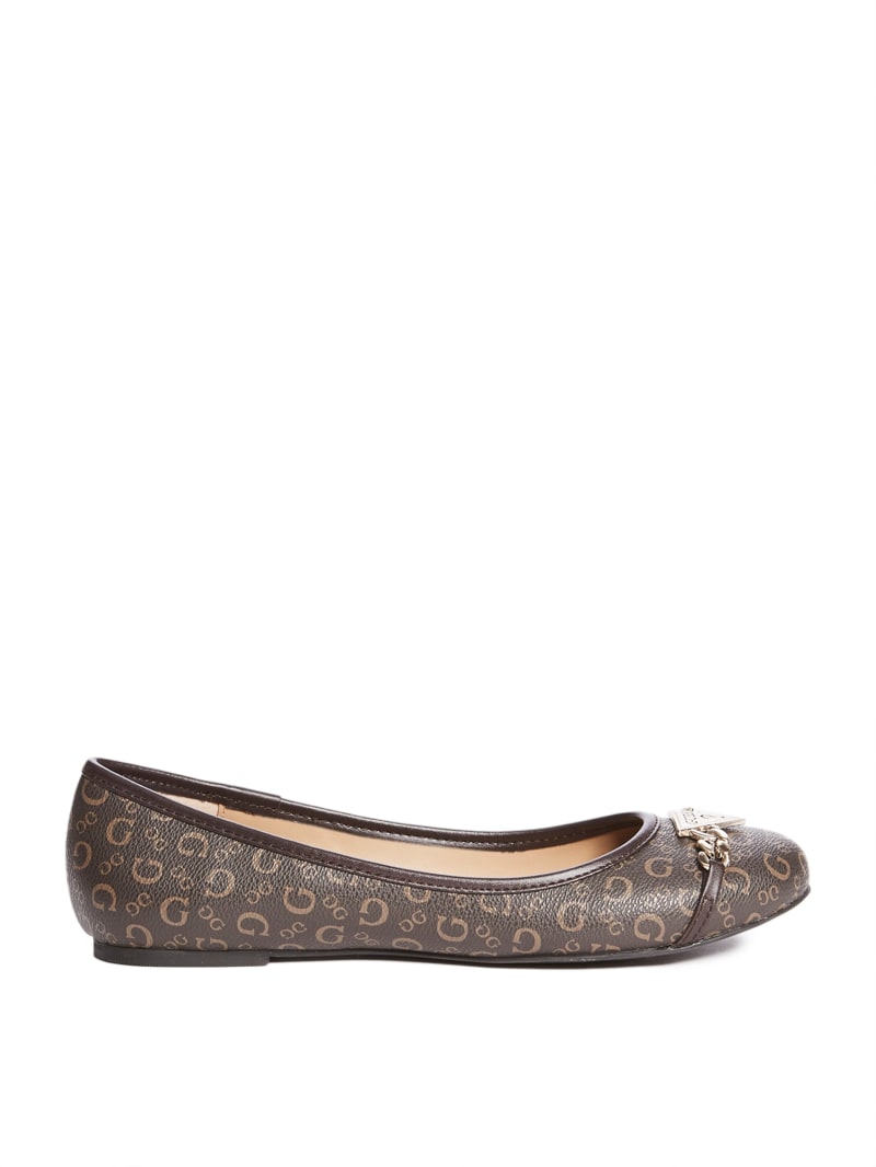 Rina Logo-Embossed Flats | GUESS Factory Ca