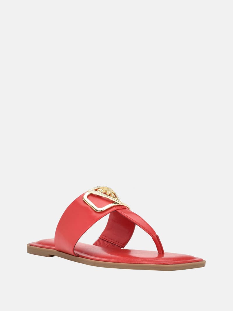 Rosy Bling T-Strap Sandals