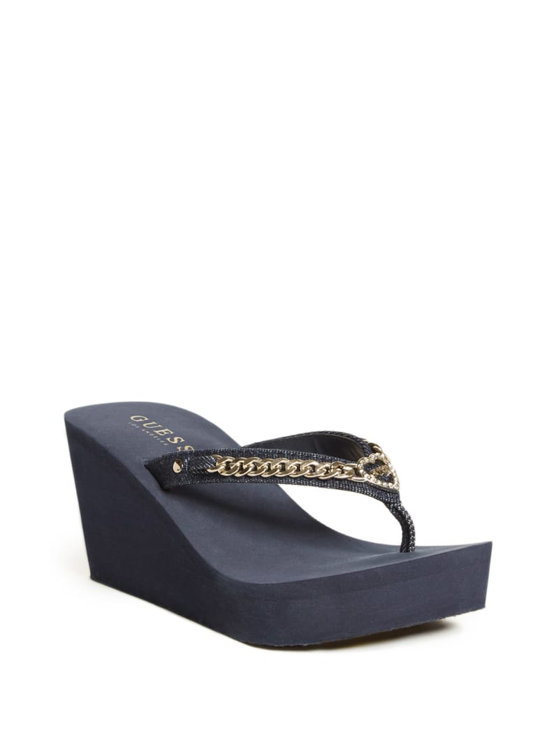 guess platform flip flops
