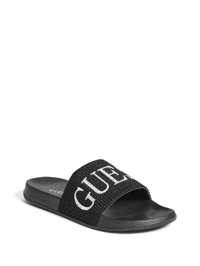 guess flip flops with rhinestones