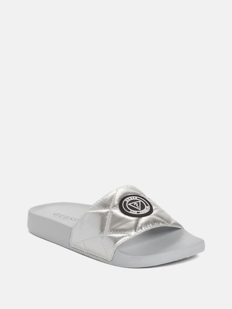 Stazie Quilted Pool Slides GUESS Factory Ca