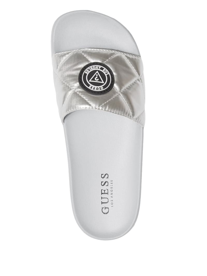 Stazie Quilted Pool Slides GUESS Factory