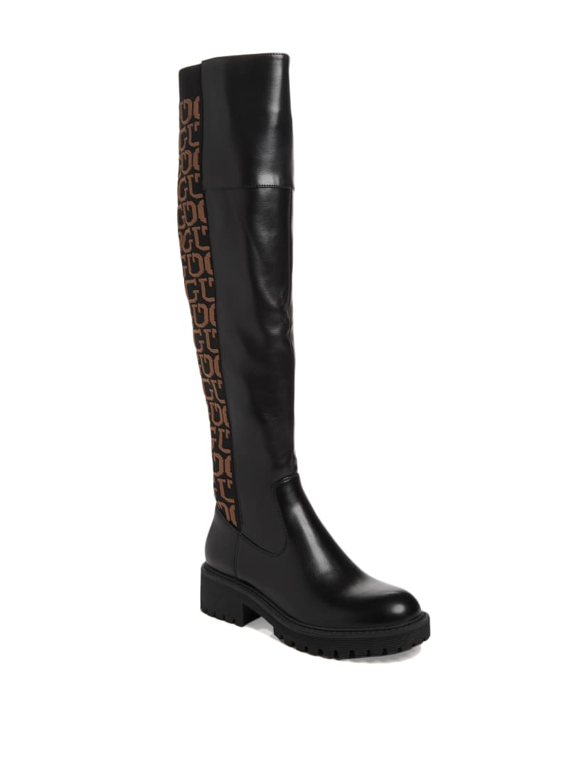 guess logo boots