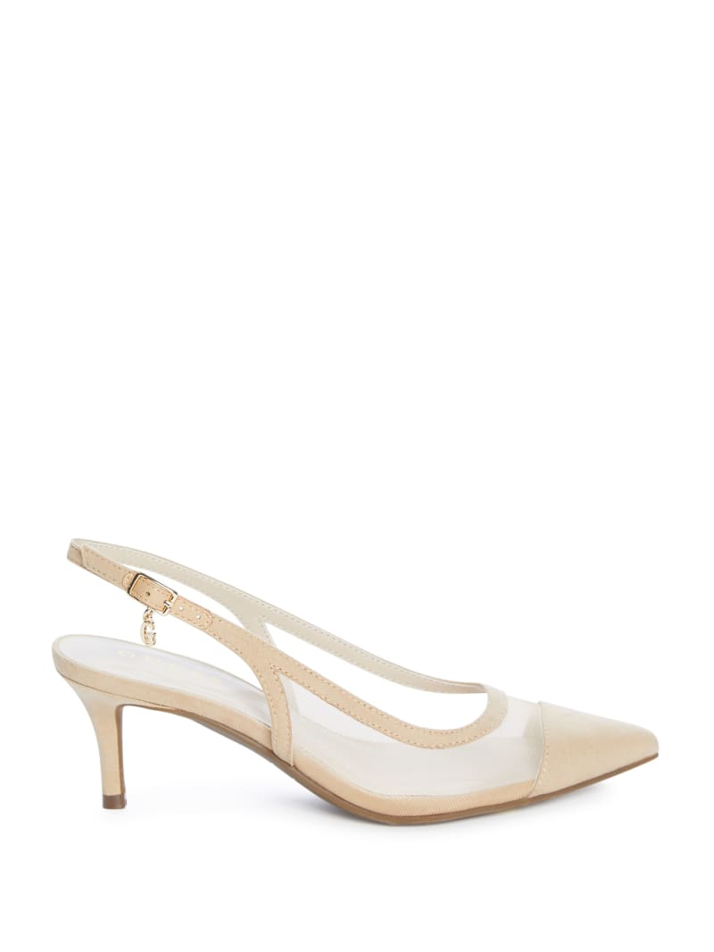 Zoeyy Slingback Kitten Heels | GUESS Factory