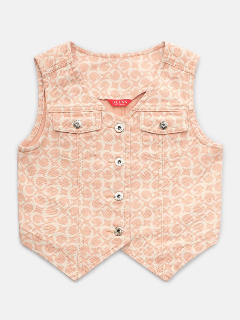 Venus Denim Logo Vest (7-14) | GUESS Factory