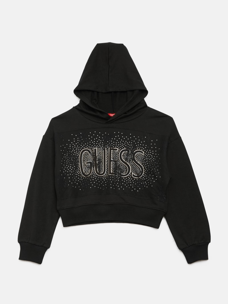Truly Cropped Logo Hoodie (7-14) | GUESS Factory