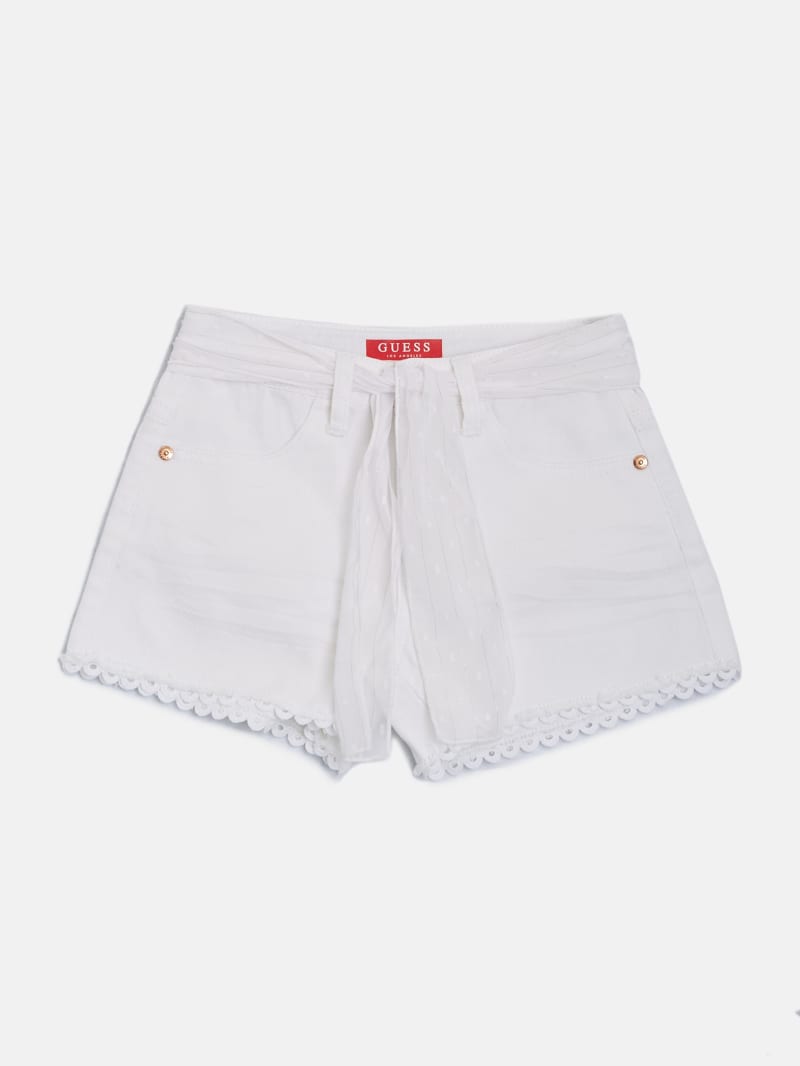 Kristy Belted Denim Shorts 7 14 GUESS Factory Ca