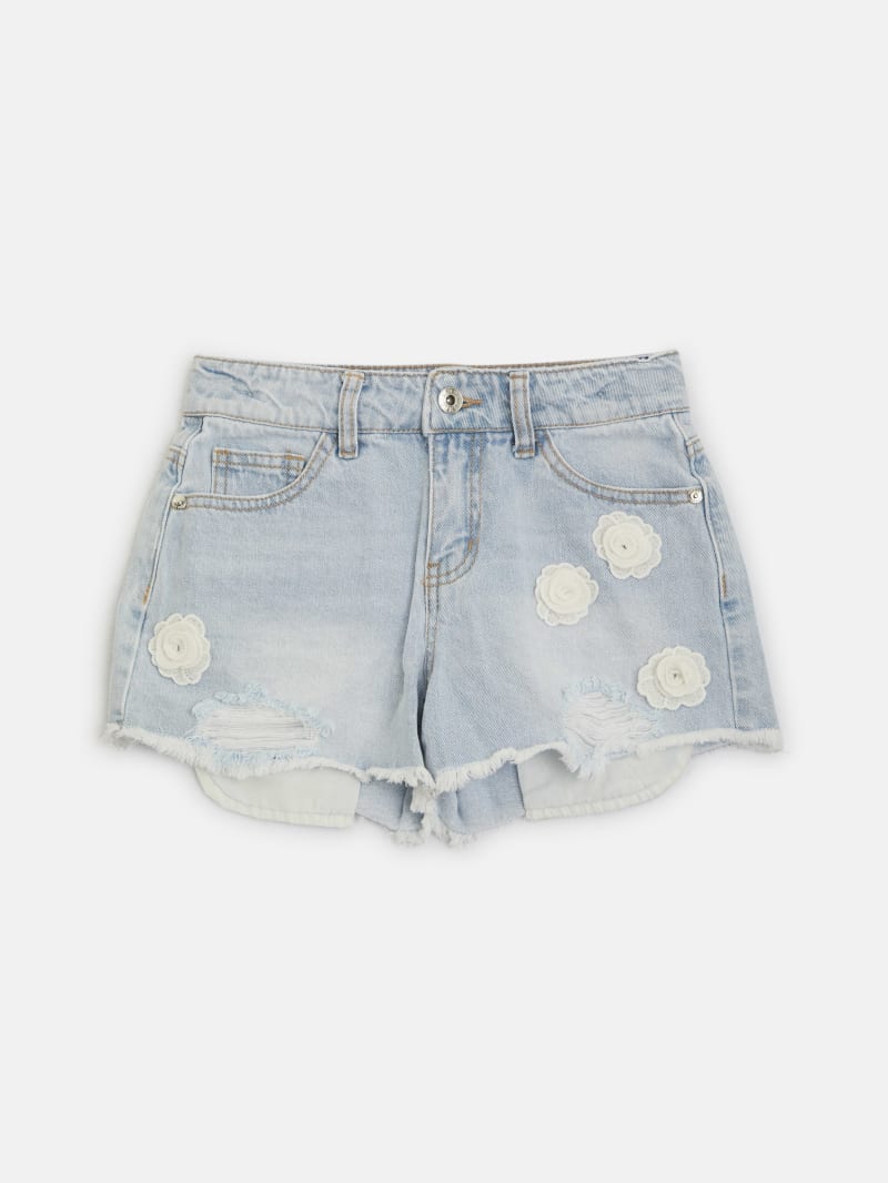 Flowers Denim Shorts (7-14) | GUESS Factory
