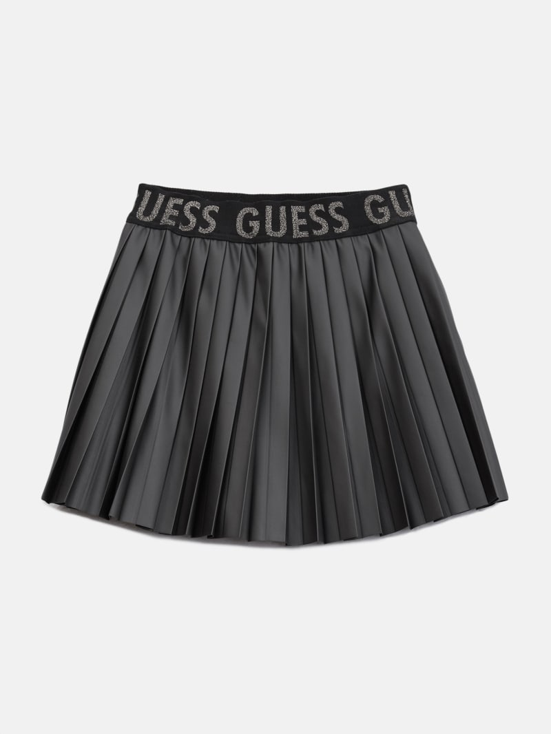 Faux-Leather Pleated Skirt (7-14)