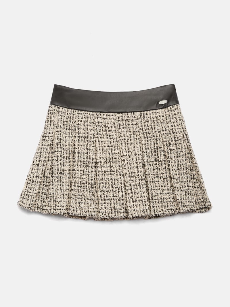 Tina Pleated Tweed Skirt (7-16)
