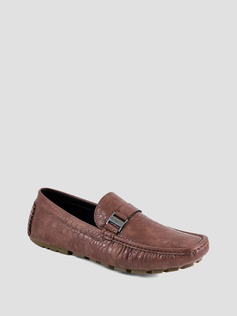 Amadeo Croc Driving Loafers