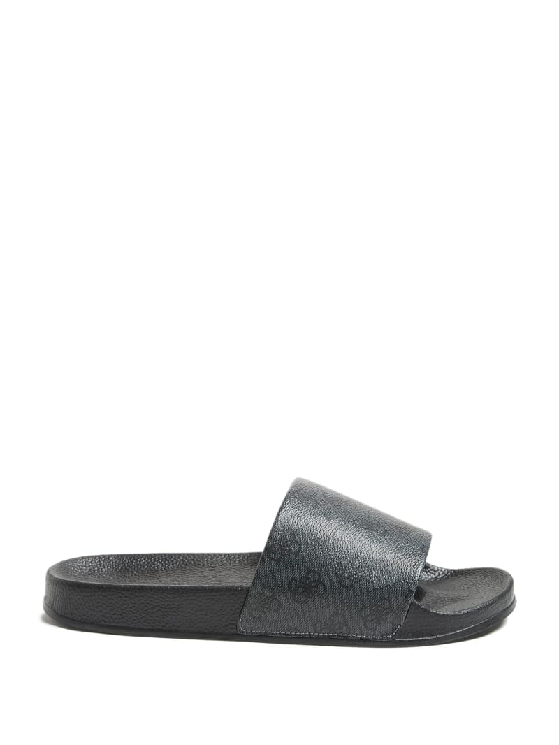 Guess logo slides best sale