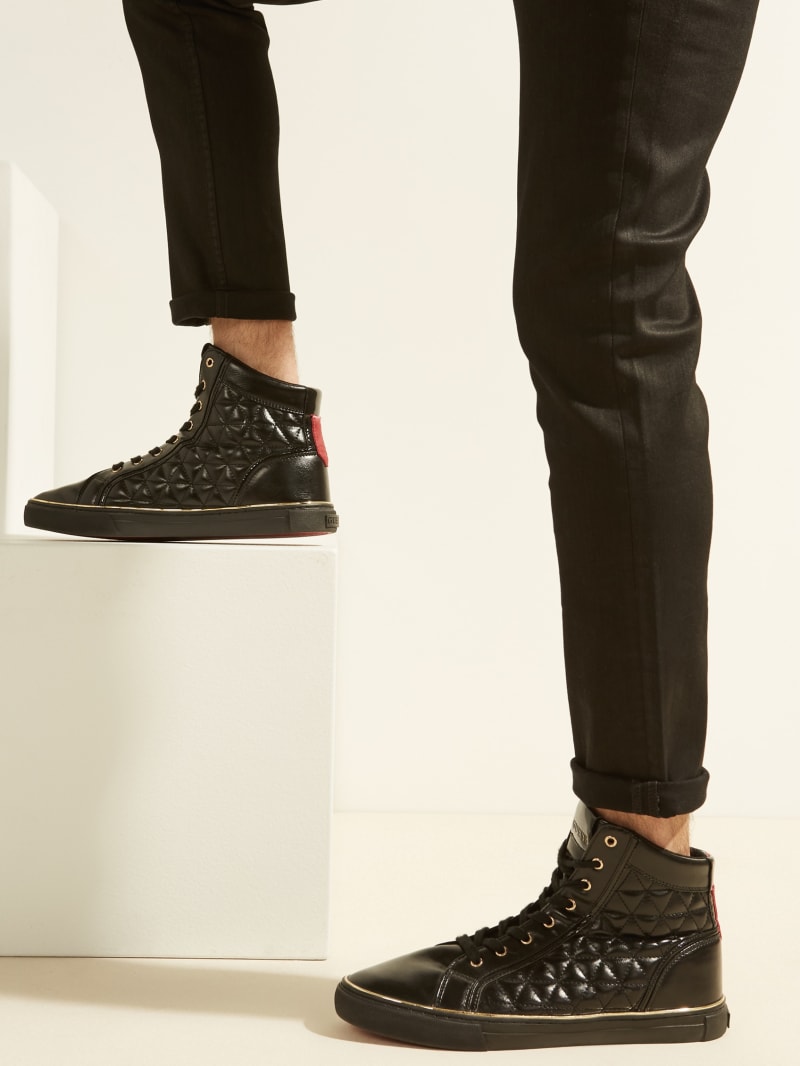 guess high top sneakers mens