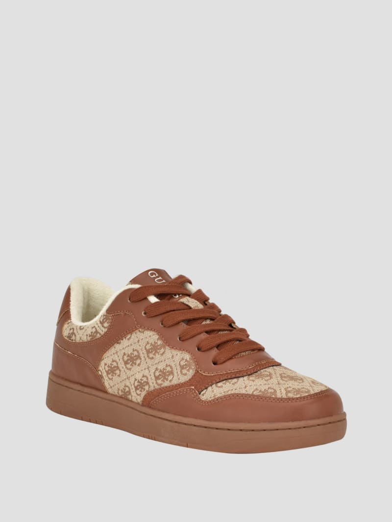Guess sneakers brown discount