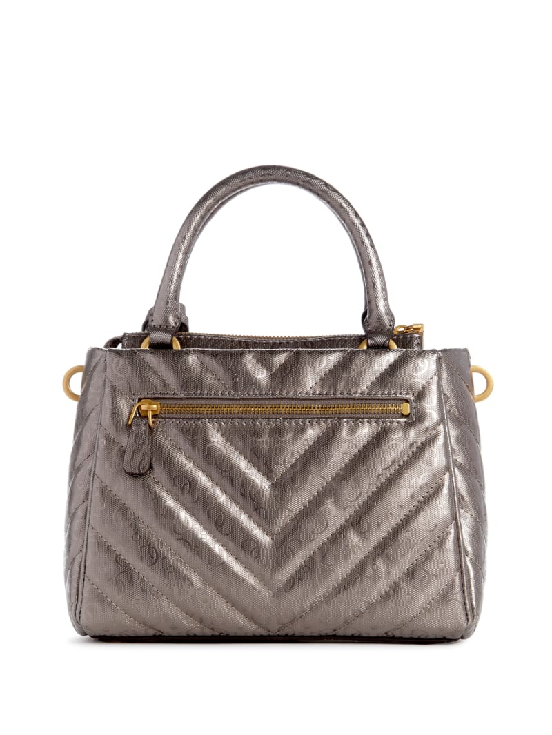 The Meena Faux Leather Crossbody in Grey