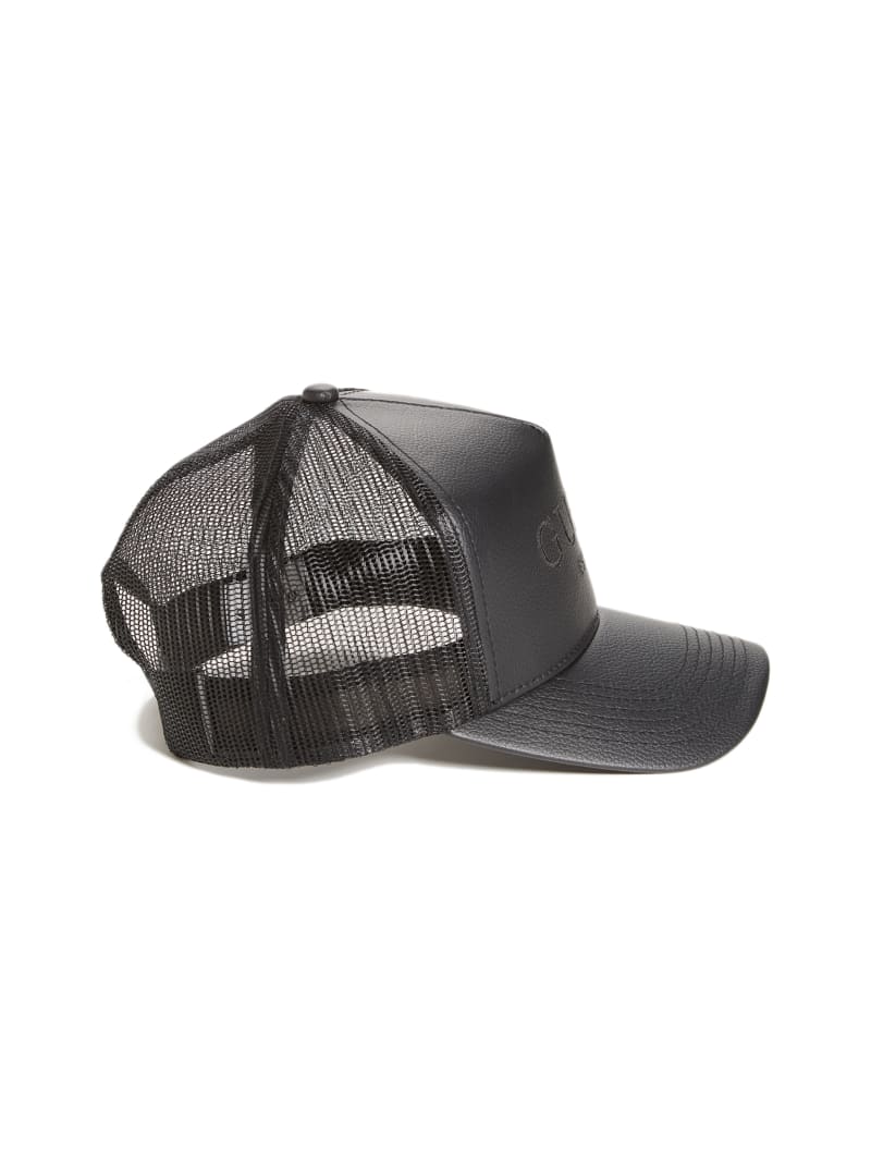 Faux-Leather Trucker Hat | GUESS Canada