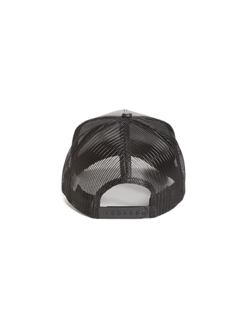 Faux-Leather Trucker Hat