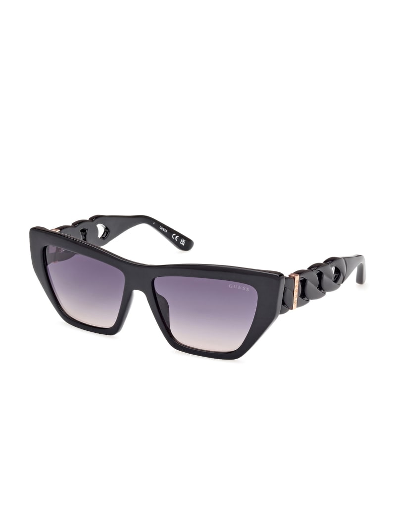 Cat-Eye Chain-Link Sunglasses