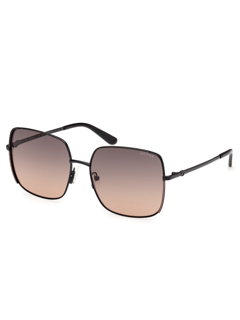 Oversized Square Metal Sunglasses