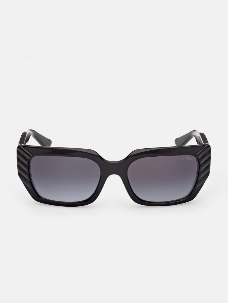 GUESS® Leigh-Anne Rectangular Plastic Sunglasses