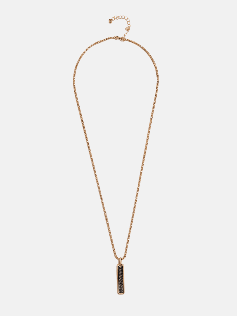 Gold-Tone Smokey Quartz Necklace