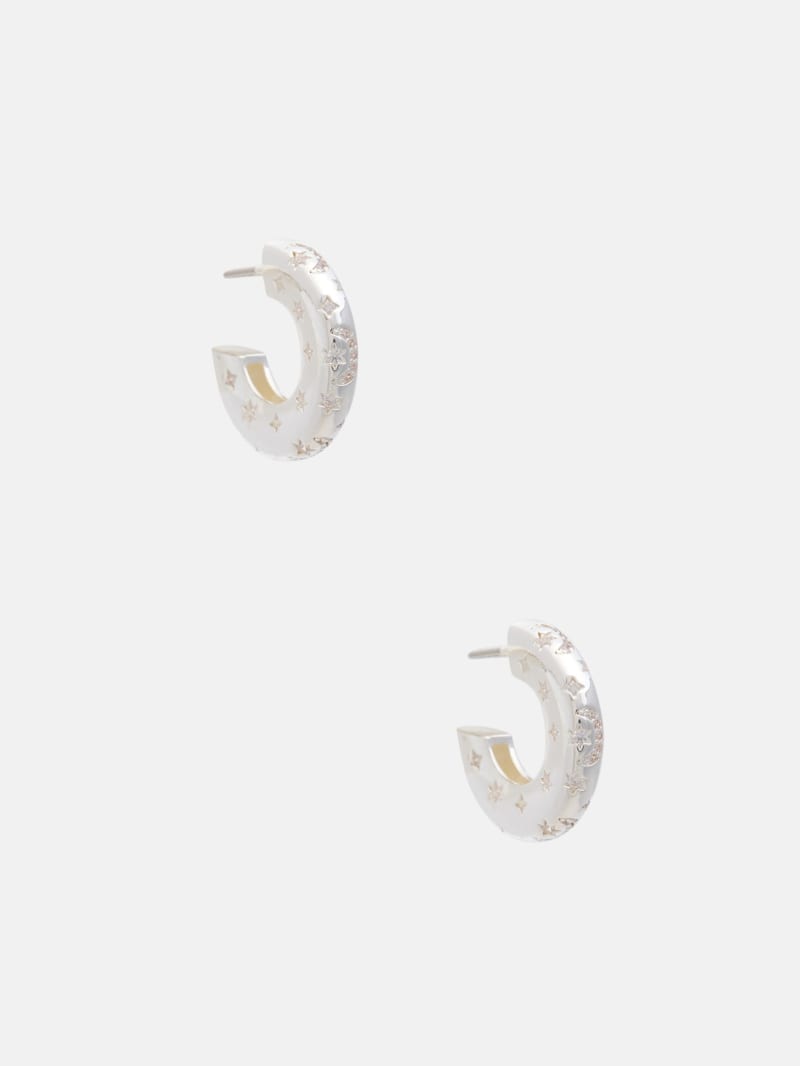Small Hoop Crystal Earrings