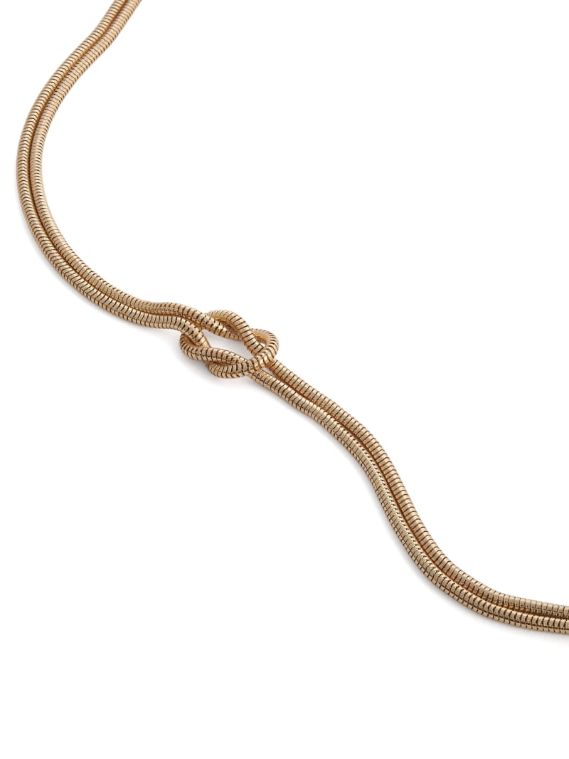 Gold-Tone Layered Snake Necklace