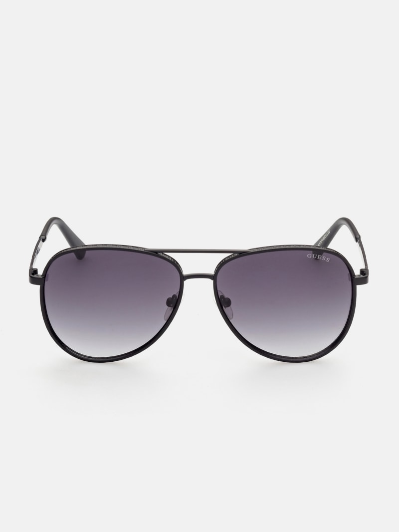 Blacked out aviator sunglasses deals