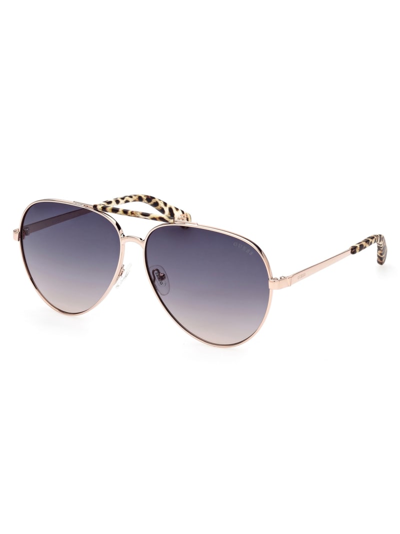 Aviator Logo Sunglasses