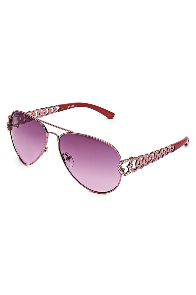 Chain-Link Aviator Sunglasses