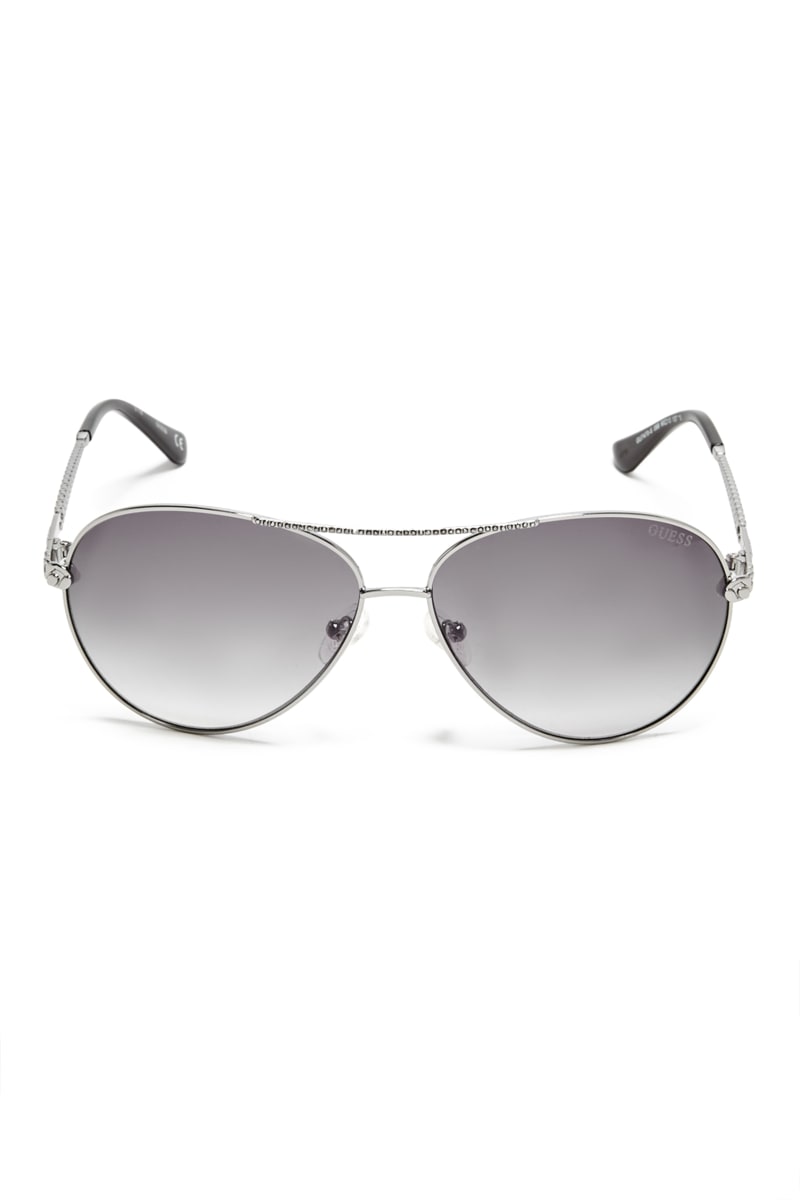 Catherine Rhinestone Aviator Sunglasses | GUESS