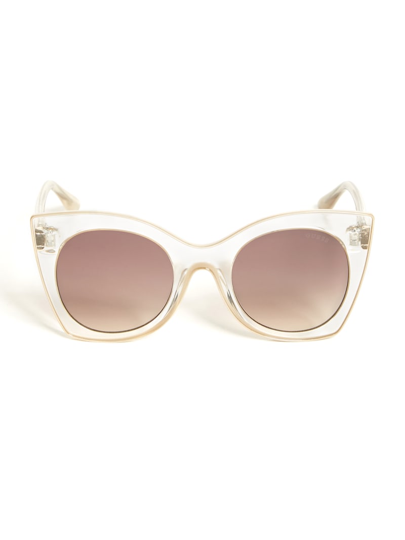 Clear Cat-Eye Sunglasses