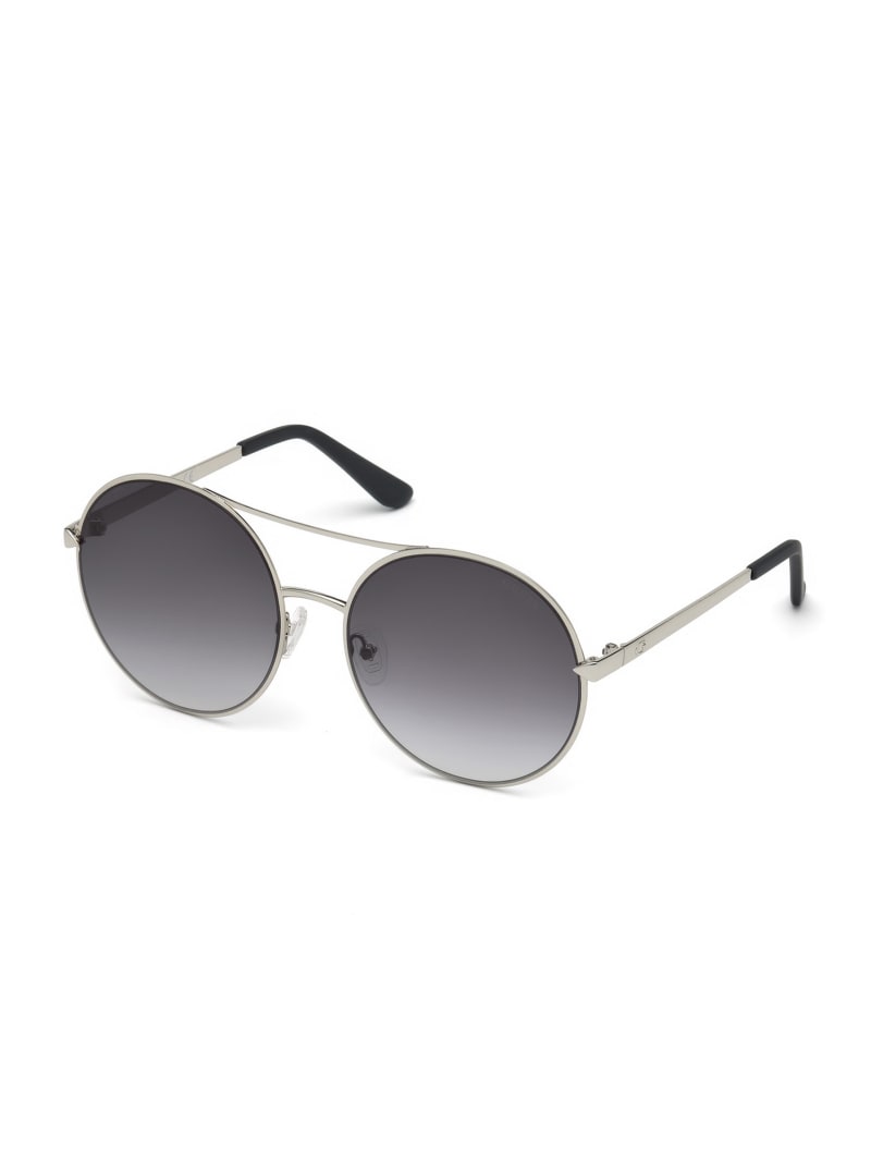 Oversized Round Metal Sunglasses | GUESS Factory Ca