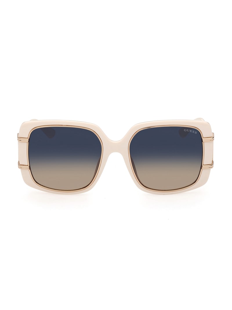 NEW Guess 8204-5732E Silver Brown Sunglasses 