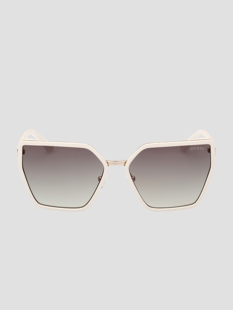 Square Metal and Enamel Sunglasses