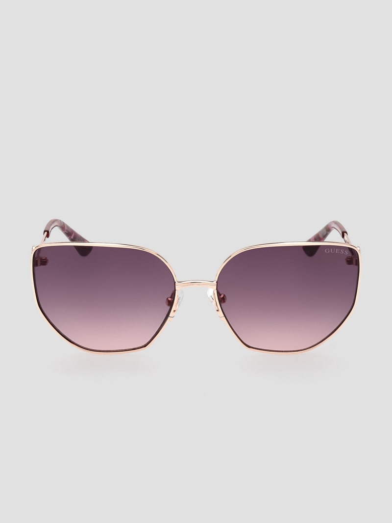 Rhinestone Metal Cat-Eye Sunglasses