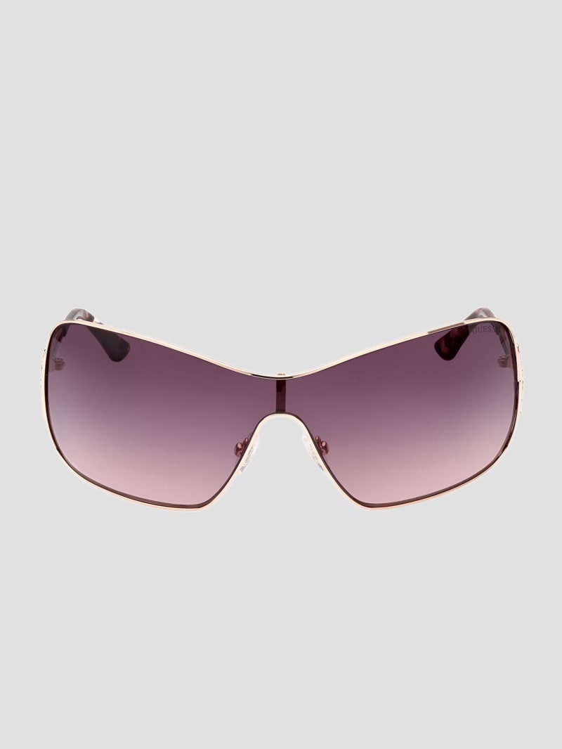 Quattro G Logo Metal Shield Sunglasses