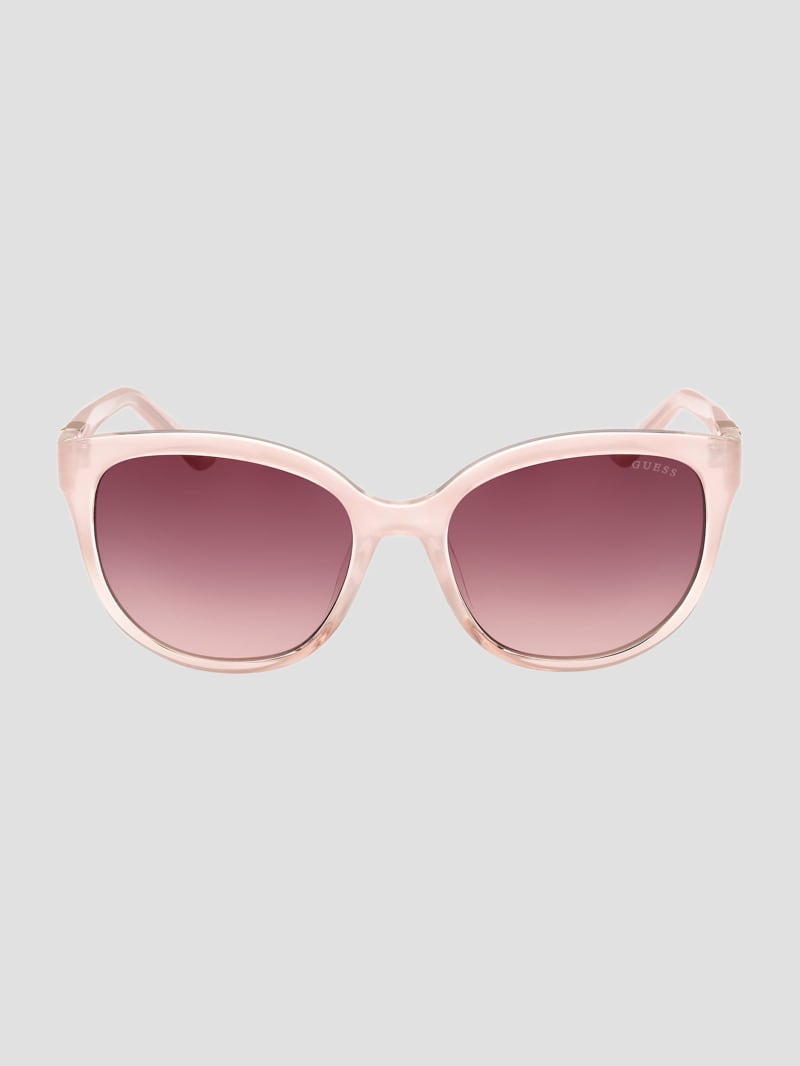Milky Plastic Cat-Eye Sunglasses | GUESS