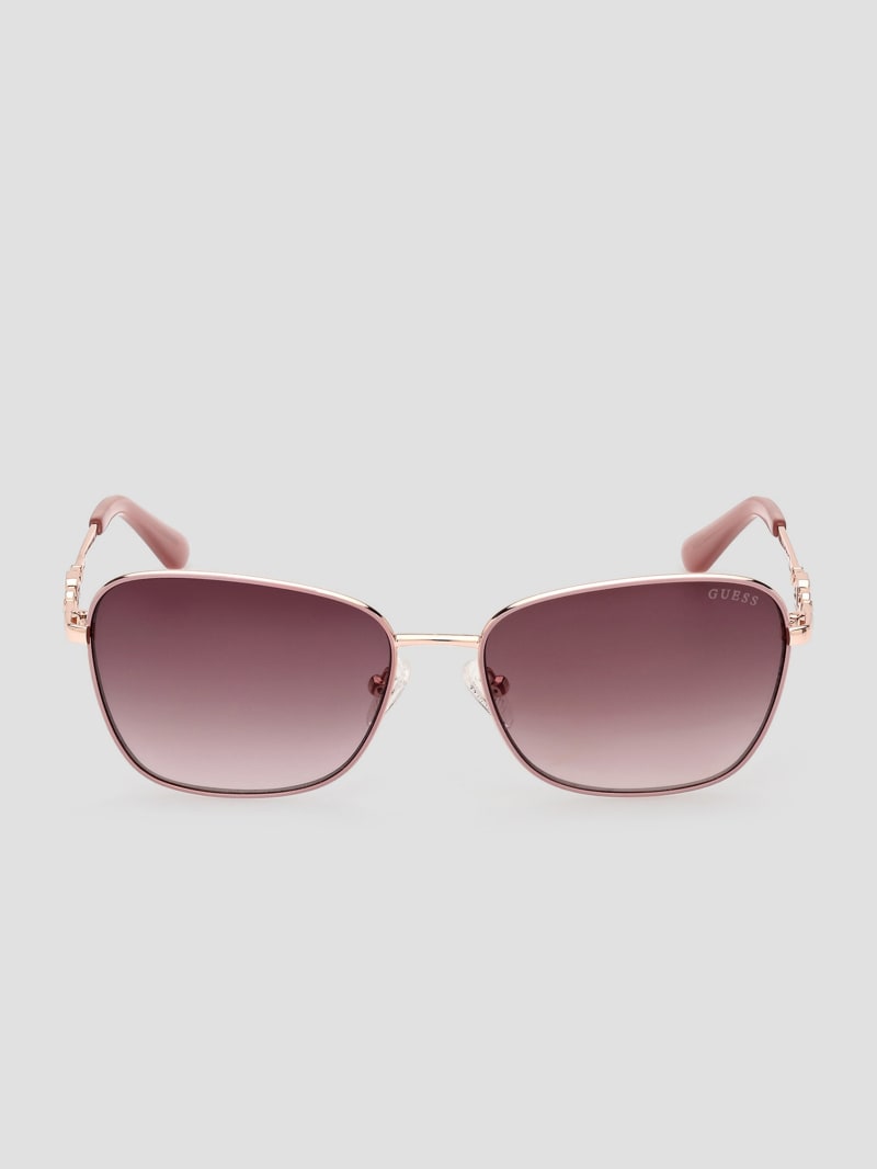 Butterfly Metal Colored Trim Sunglasses