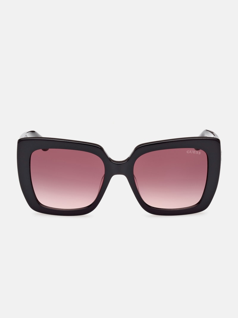 Square Logo Print Plastic Sunglasses GUESS